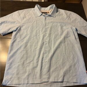 Quiksilver Men's Sky Blue Casual Button Down Shirt